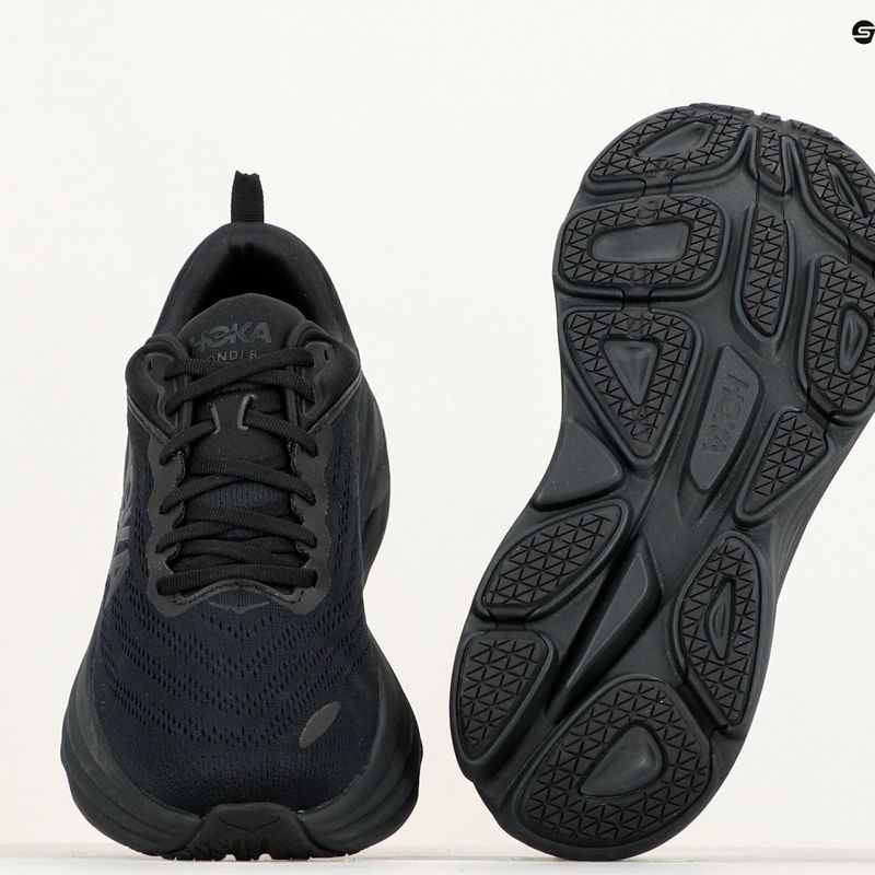 Vyriški bėgimo bateliai HOKA Bondi 8 Wide black/black 9