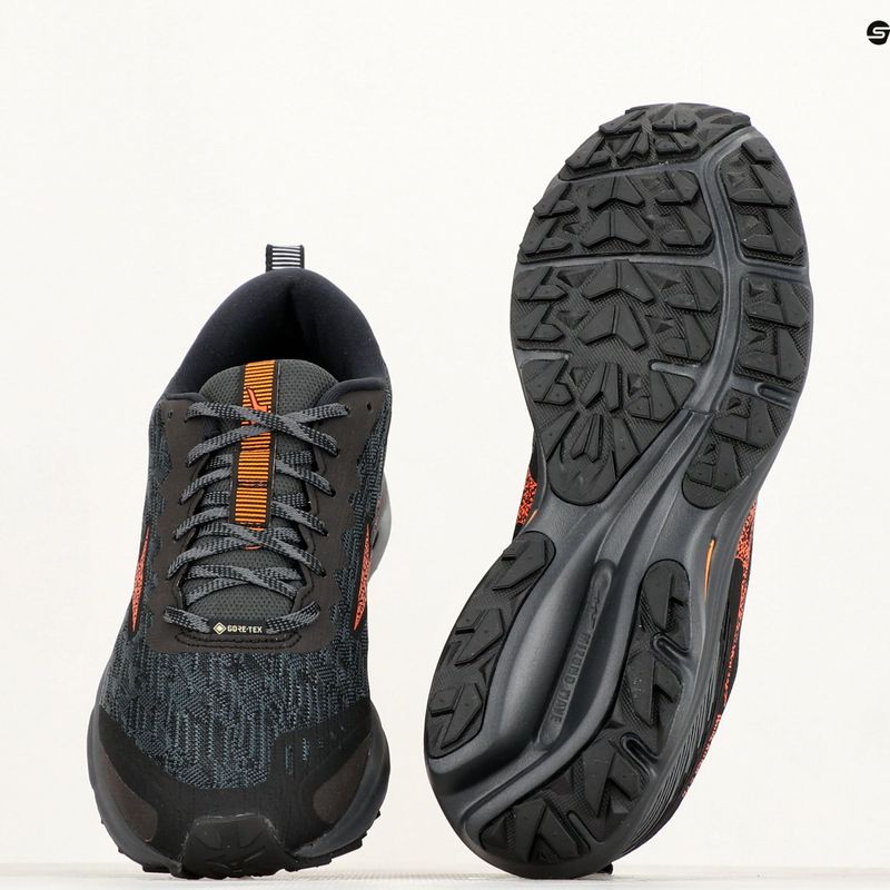 Vyriški bėgimo bateliai Mizuno Wave Rider GTX black/nasturtium/carrot curl 9