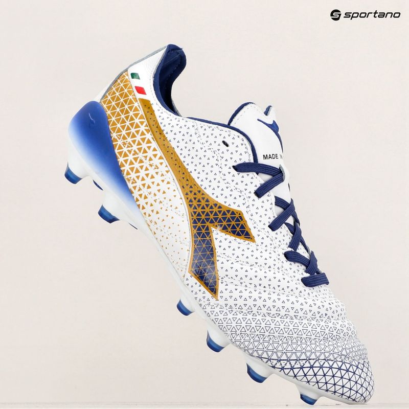 Vyriški futbolo bateliai Diadora Brasil Elite Tech GR ITA LPX white/blue/gold 11