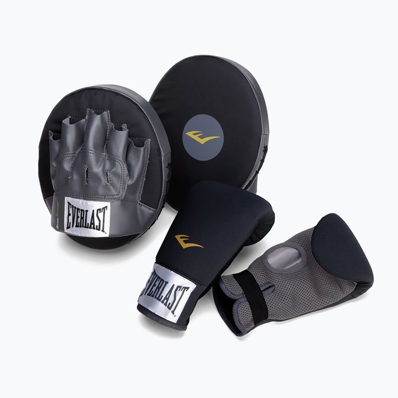 Bokso rinkinys pirštinės+ skydai Everlast Core Fitness Kit juodas EV6760 7