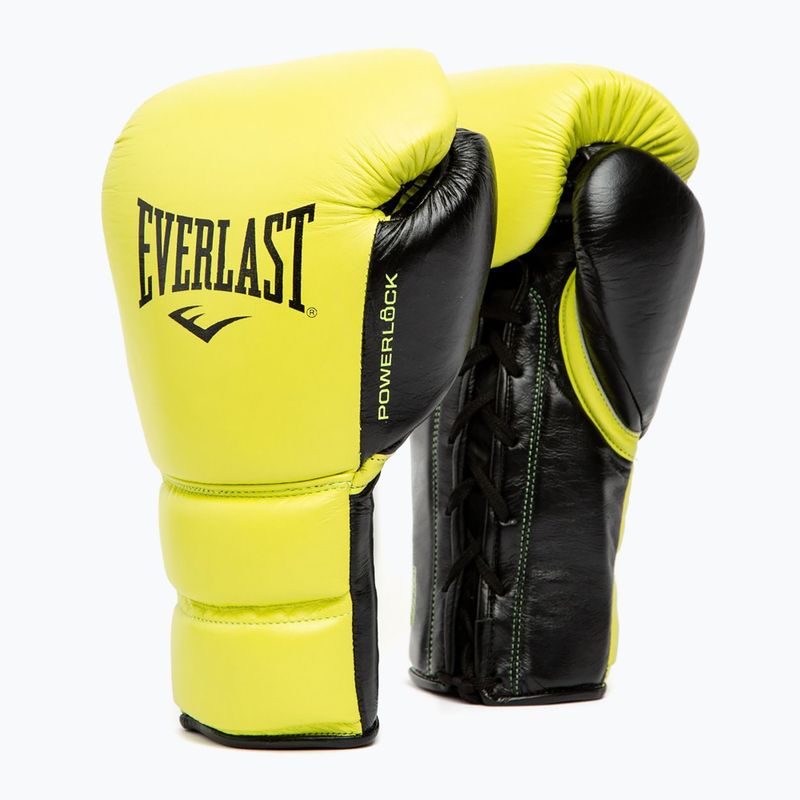 Bokso pirštinės Everlast Powerlock 2 Laced Pro Training neon yellow 7