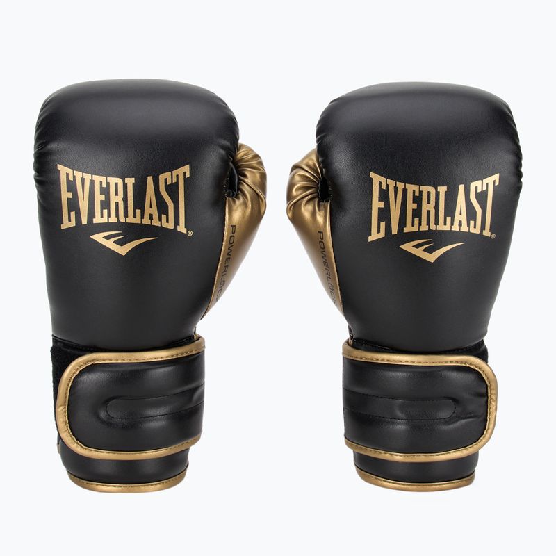 Bokso pirštinės Everlast Powerlock 2 black/gold 2