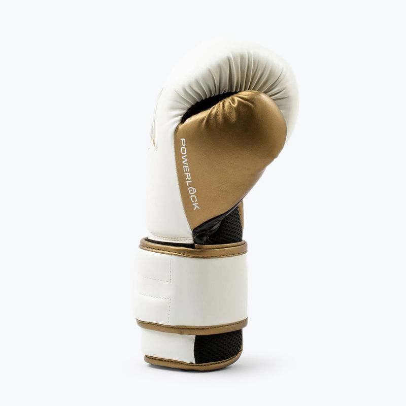 Bokso pirštinės Everlast Powerlock 2 white/gold 4