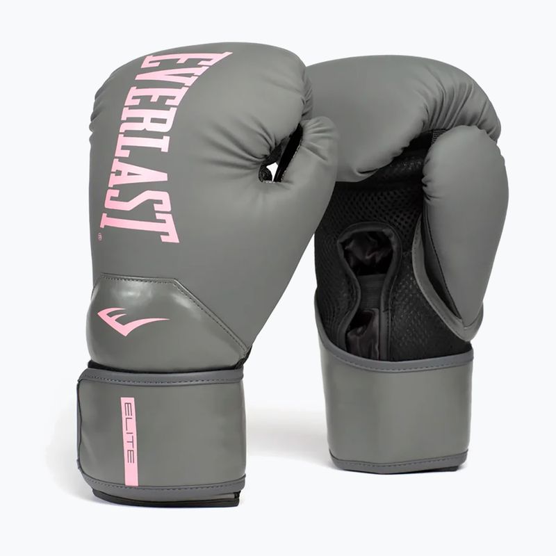 Bokso pirštinės Everlast Pro Style Elite 2 grey/pink