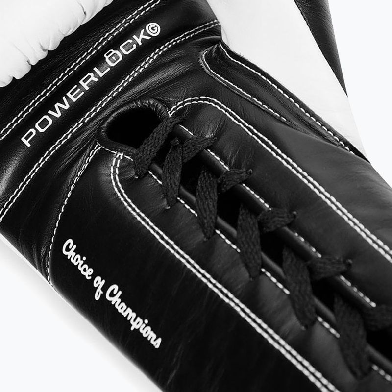 Bokso pirštinės Everlast Powerlock Pro OG Laced white/black 4