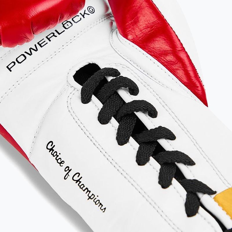 Bokso pirštinės Everlast Powerlock OG Pro Fight red/white 4