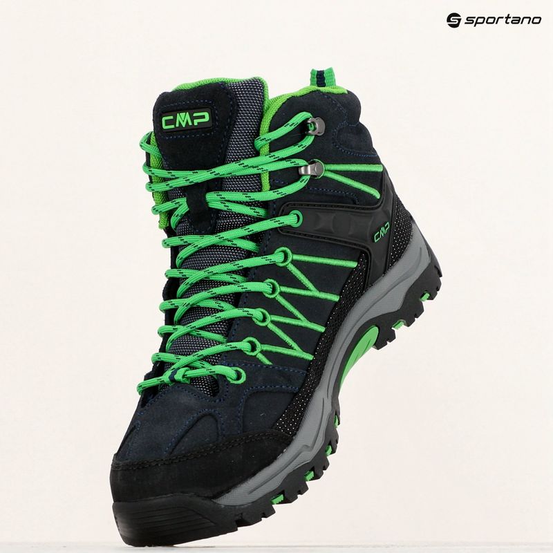 Vaikiški žygio batai CMP Rigel Mid blue/gecko 9