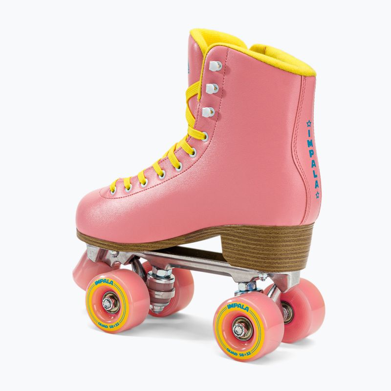 Moteriškos ratukinės pačiūžos IMPALA Quad Skate pink/yellow 2