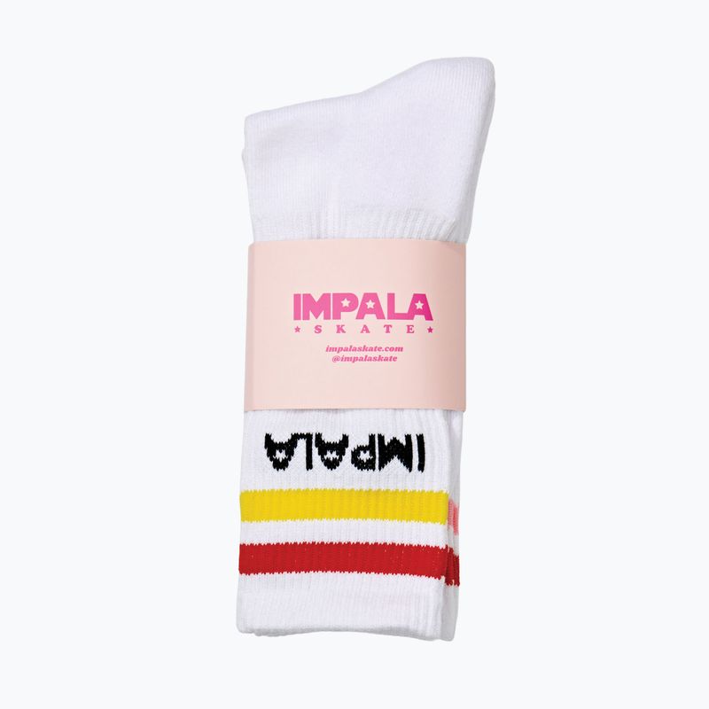 Moteriškos kojinės IMPALA Stripe 3 poros white 2