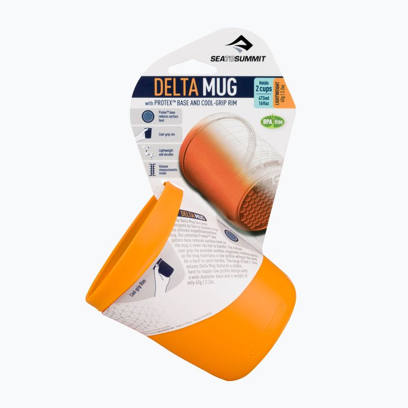 Sea to Summit Delta Mug Puodelis žygių puodelis oranžinis ADMUGOR 4