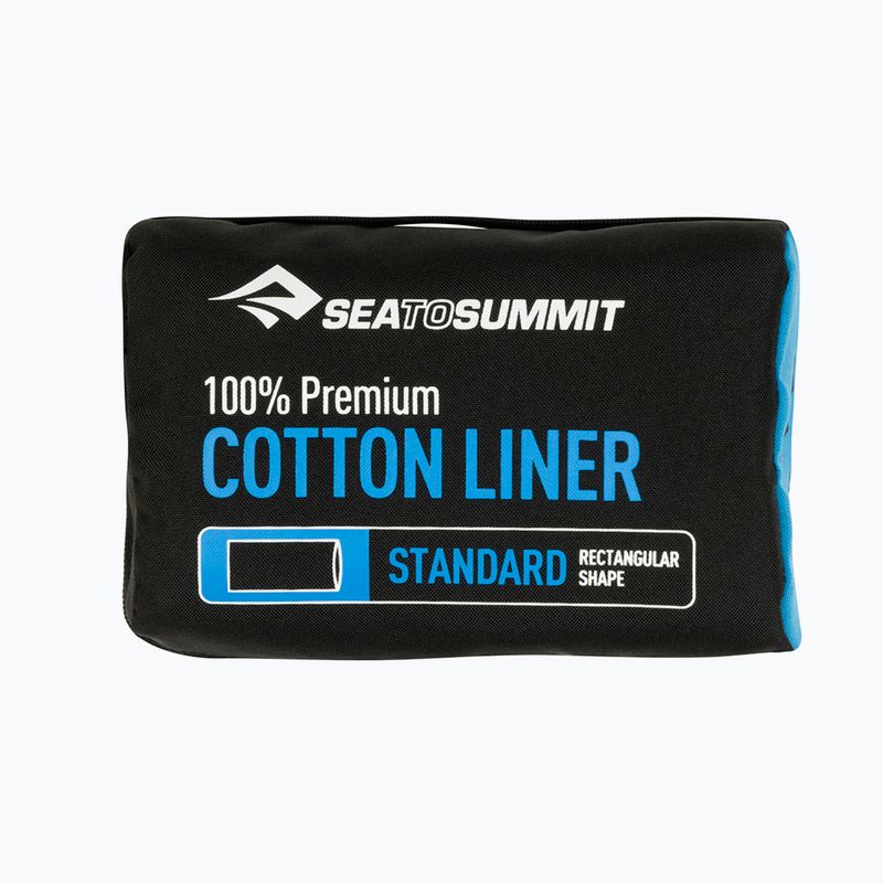 Sea to Summit Premium medvilninis kelioninio miegmaišio įdėklas tamsiai mėlynas ASTDOSNB