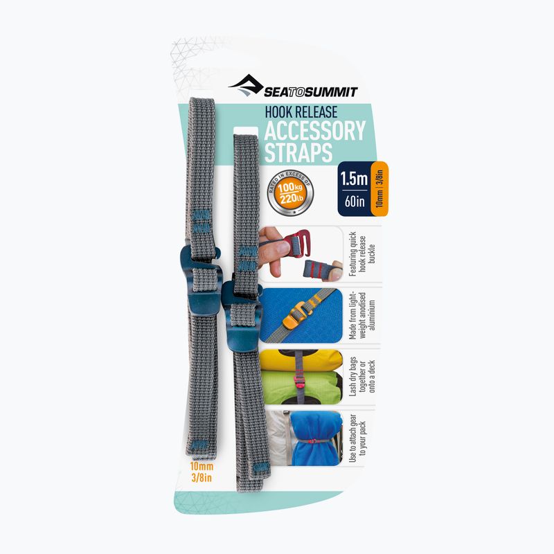 Diržai su kabliukais Sea to Summit Hook Release Accessory Strap blue 2