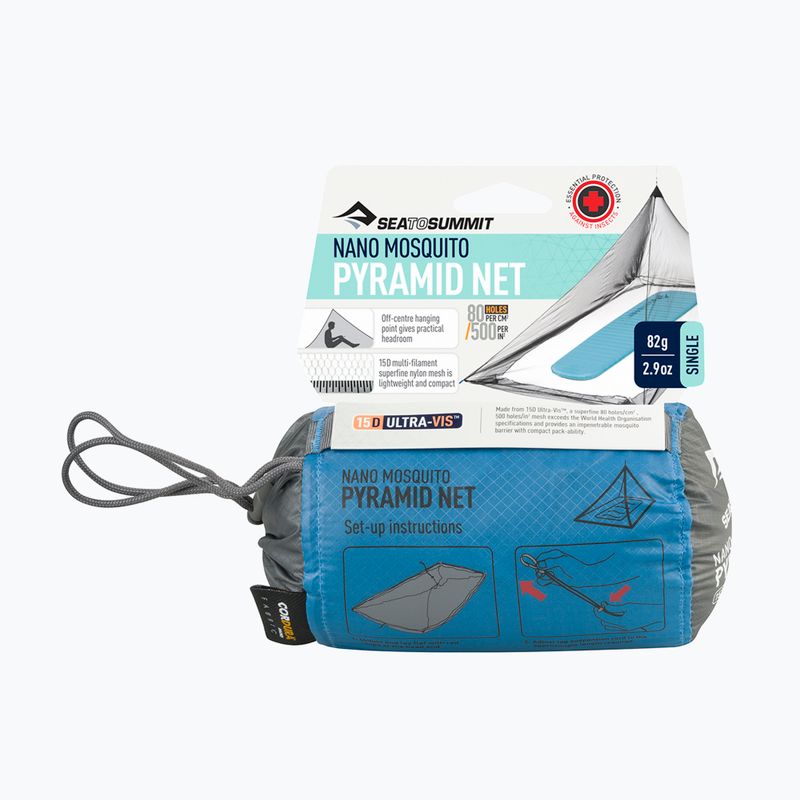 Tinklelis nuo uodų Sea To Summit Nano MosquiTo Pyramid Net Single grey 8