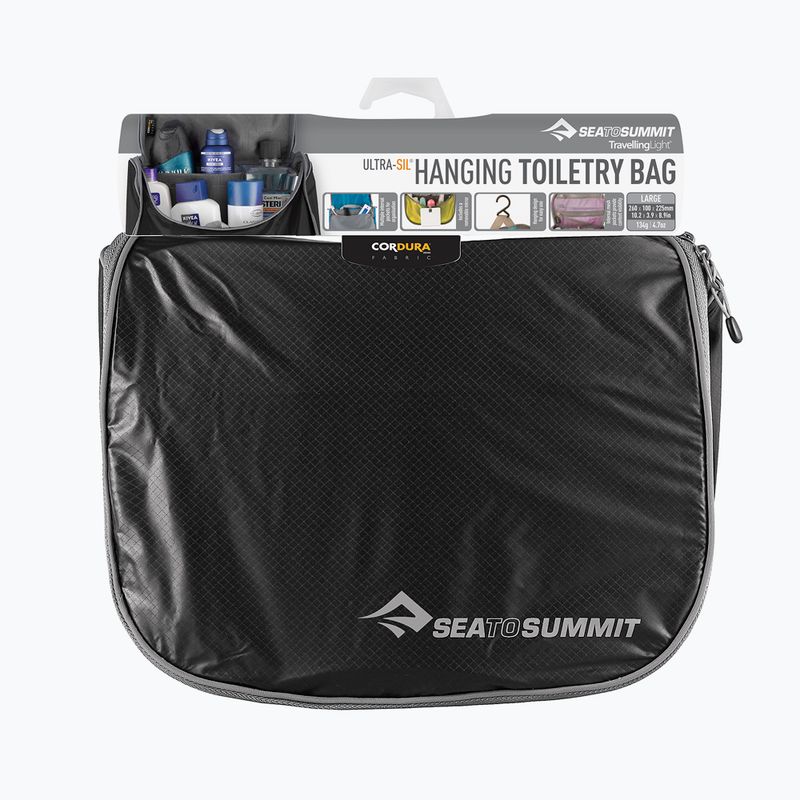 Sea to Summit pakabinamas tualeto reikmenų krepšys žygiams juodas ATLHTBSBK 4
