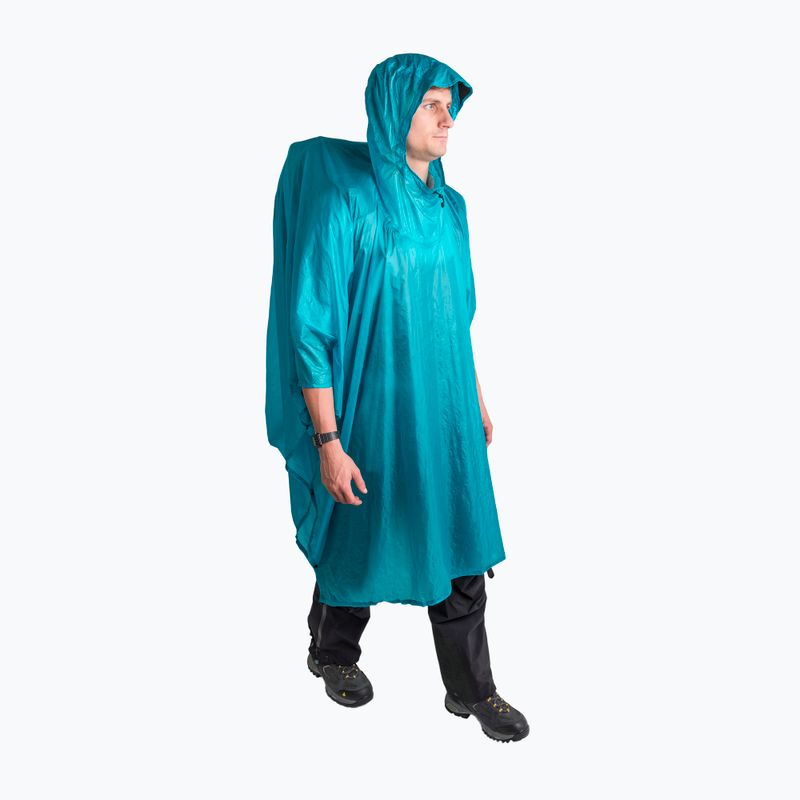 Sea to Summit Ultra-Sil Nano Tarp lietpaltis pončas nuo lietaus, mėlynas APONCHO15DBL 6
