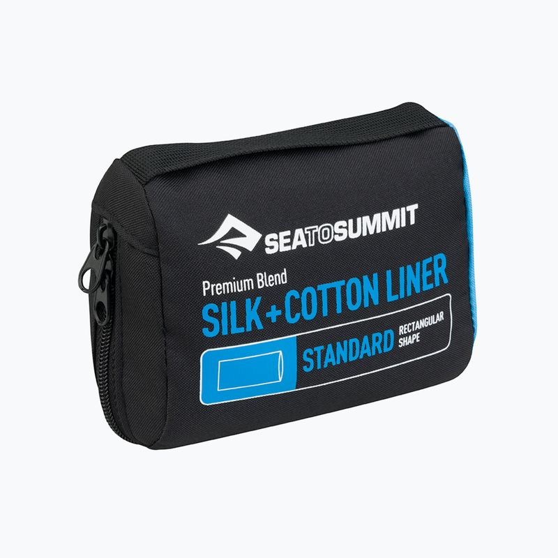 Sea to Summit šilko/medvilnės kelioninio miegmaišio įdėklas Standard green ASLKCTNSTDSF