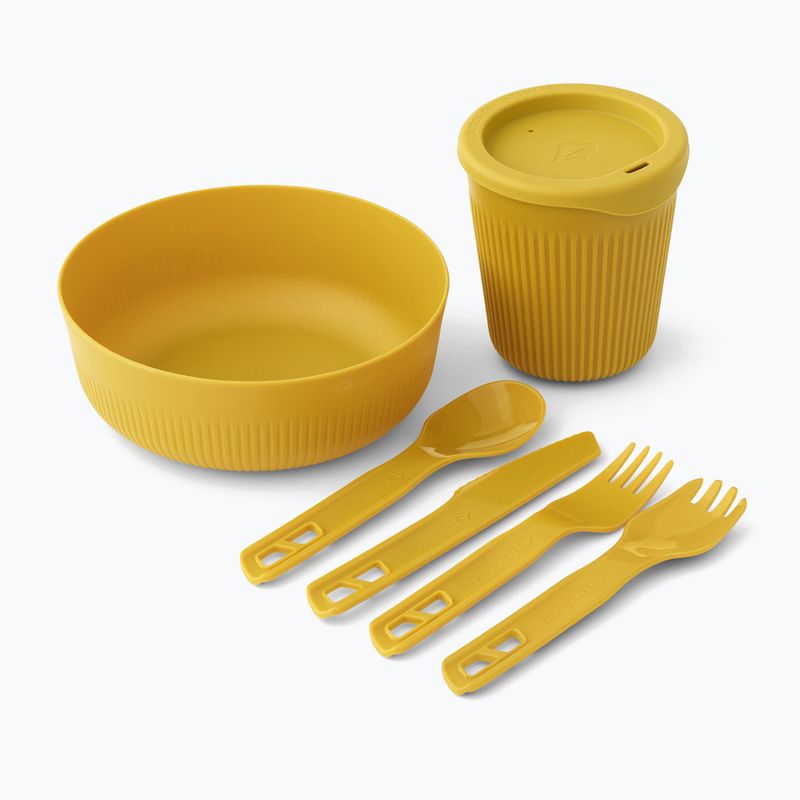 Turistinių indų rinkinys Sea to Summit Passage Dinnerware arrowwood yellow 2