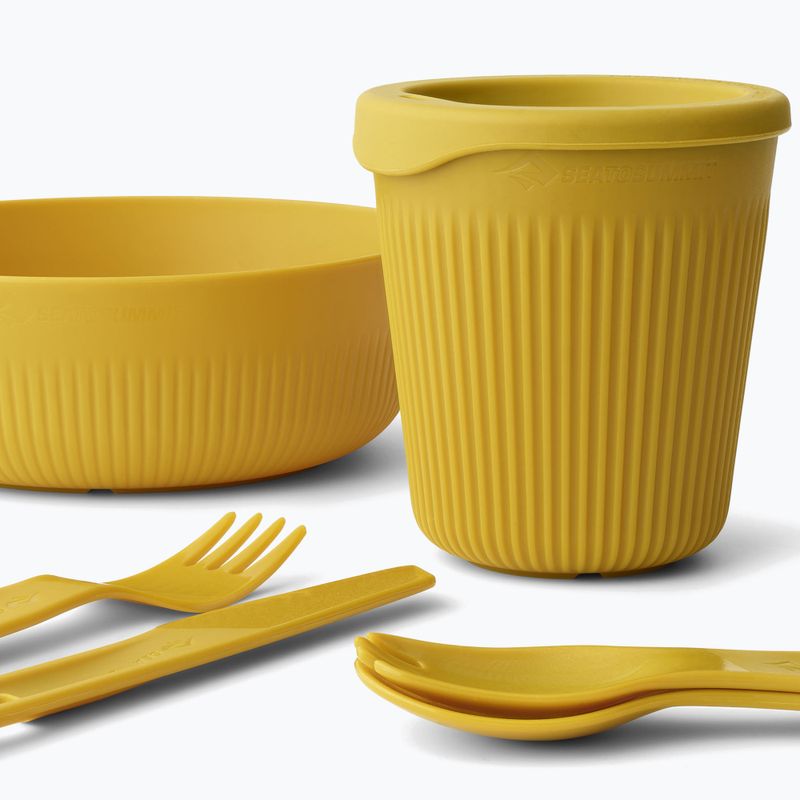 Turistinių indų rinkinys Sea to Summit Passage Dinnerware arrowwood yellow 3