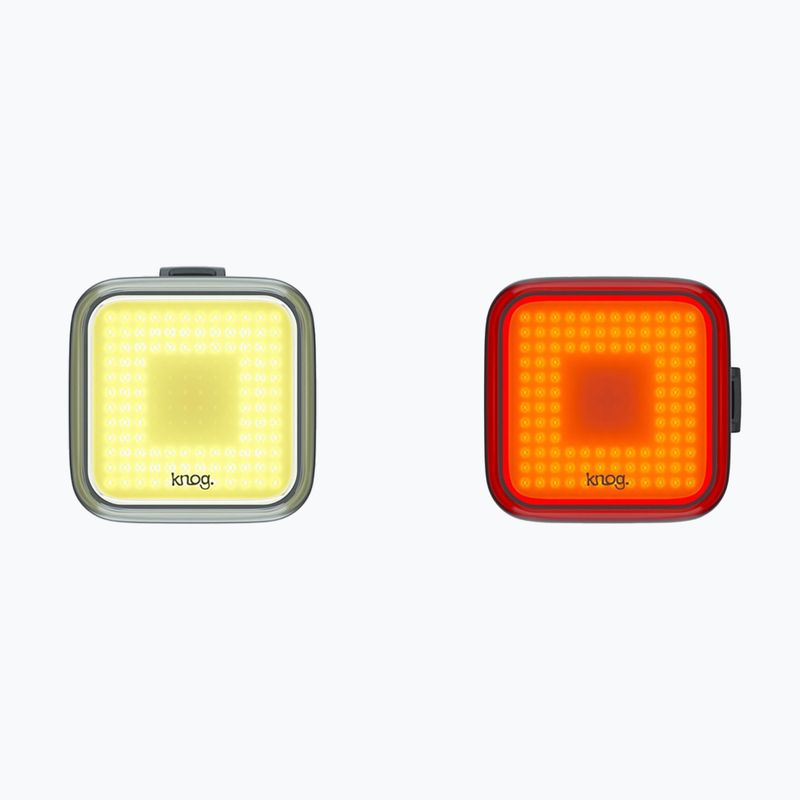 Knog Blinder Square Twinpack priekinių ir galinių dviračio žibintų rinkinys 12291