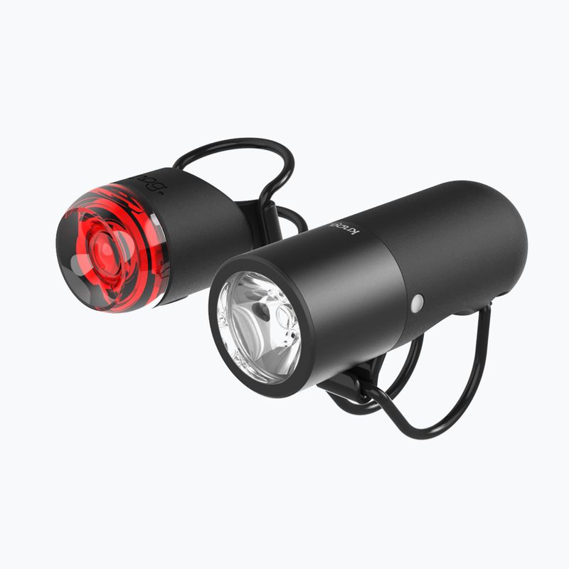 Dviračio žibintų rinkinys Knog Plugger Twinpack juodas 2