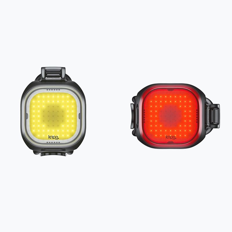 Knog Blinder Mini Square Twinpack 12988 priekinių ir galinių dviračių žibintų rinkinys