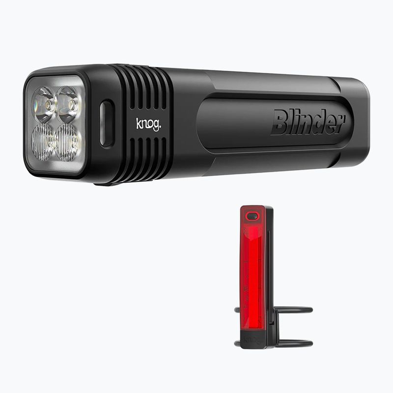 Dviračio žibintų rinkinys Knog Blinder Pro 600/Plus juodas
