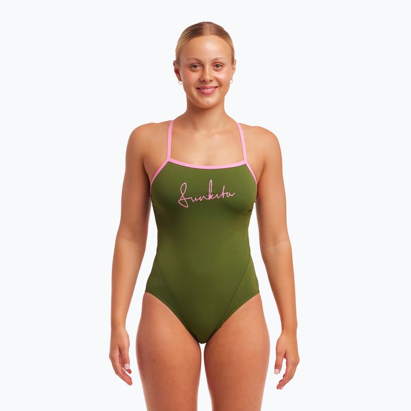 Moterų Funkita Vieno petnešėlės vieno gabalo maudymosi kostiumėlis glamo camo 2