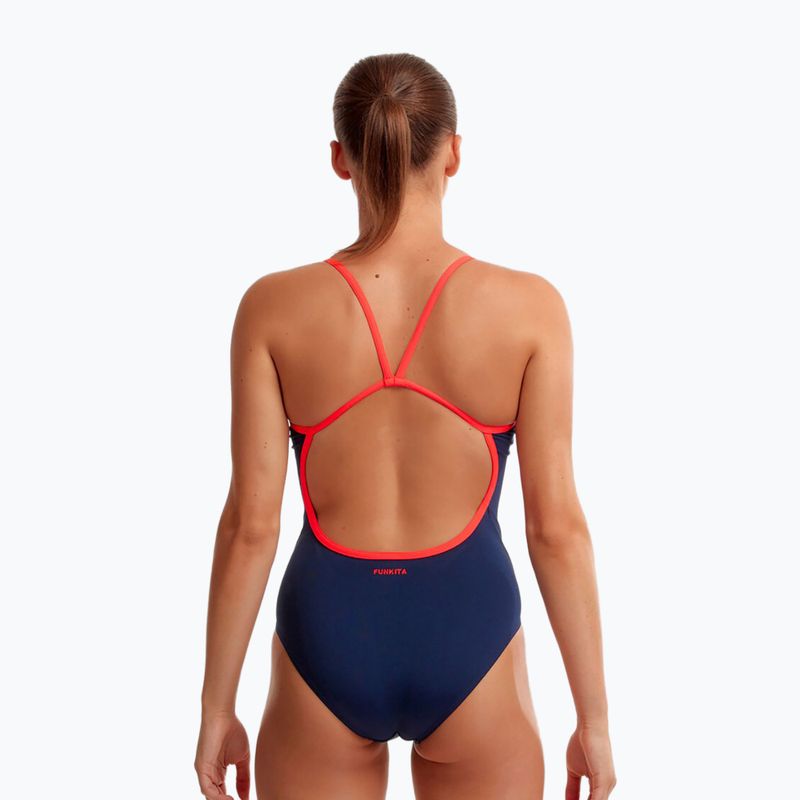 Moteriškas vientisas plaukimo kostiumas Funkita Single Strap One Piece ocean fire 6
