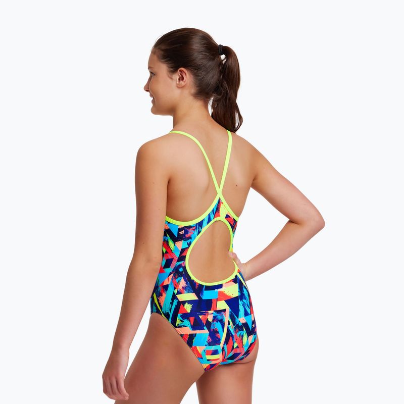 Vaikiškas vientisas maudymosi kostiumėlis Funkita Diamond back blocked bars FS11G7130908 7