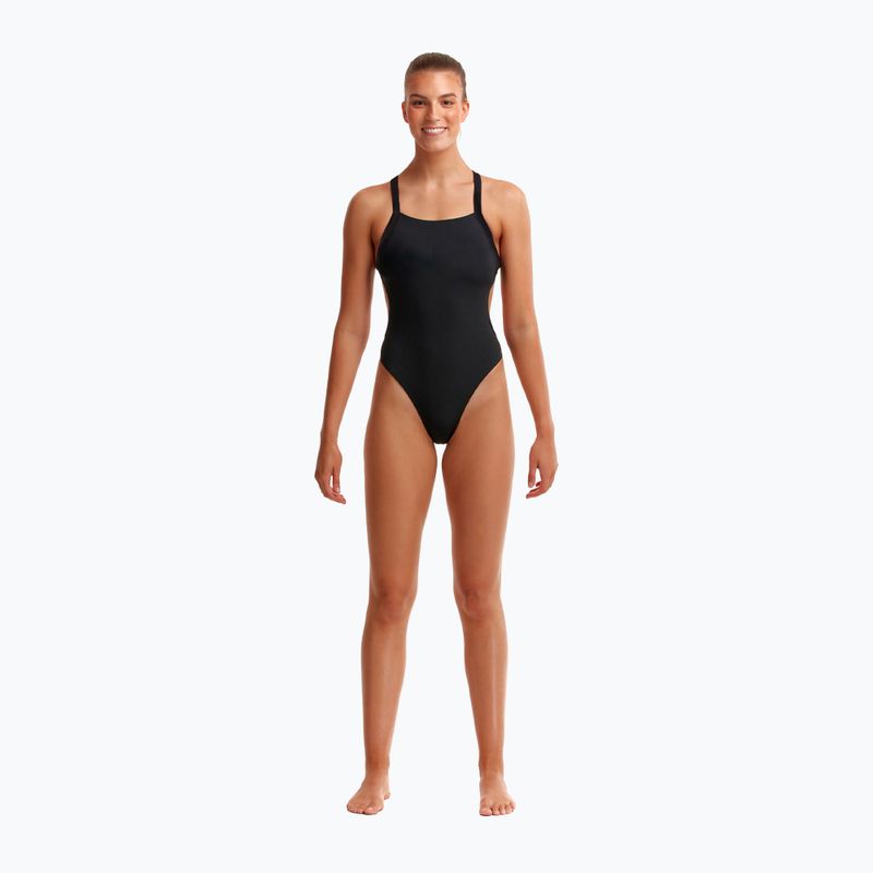 Funkita Brace Free One Piece Moterų maudymosi kostiumėlis Still Black 2