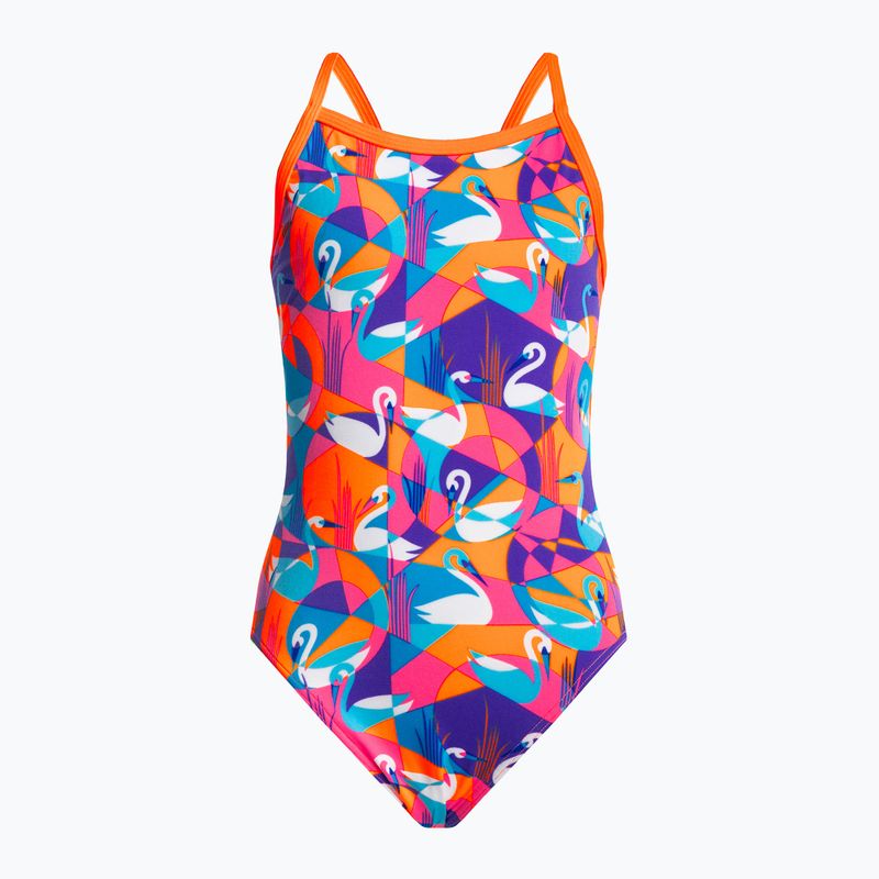 Funkita Eco Vieno dirželio vaikiškas maudymosi kostiumėlis geltonai rožinės spalvos FKS030G7132608