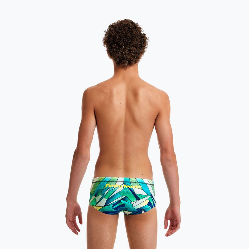 Funky Trunks Sidewinder vaikiškos maudymosi kelnės žalia-mėlyna FTS010B7131024 6