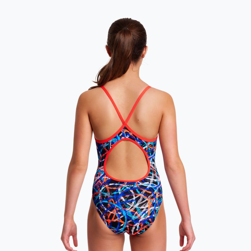 Funkita Diamond Back One Piece Spin Doctor Vaikų maudymosi kostiumėlis FS11G71432 5