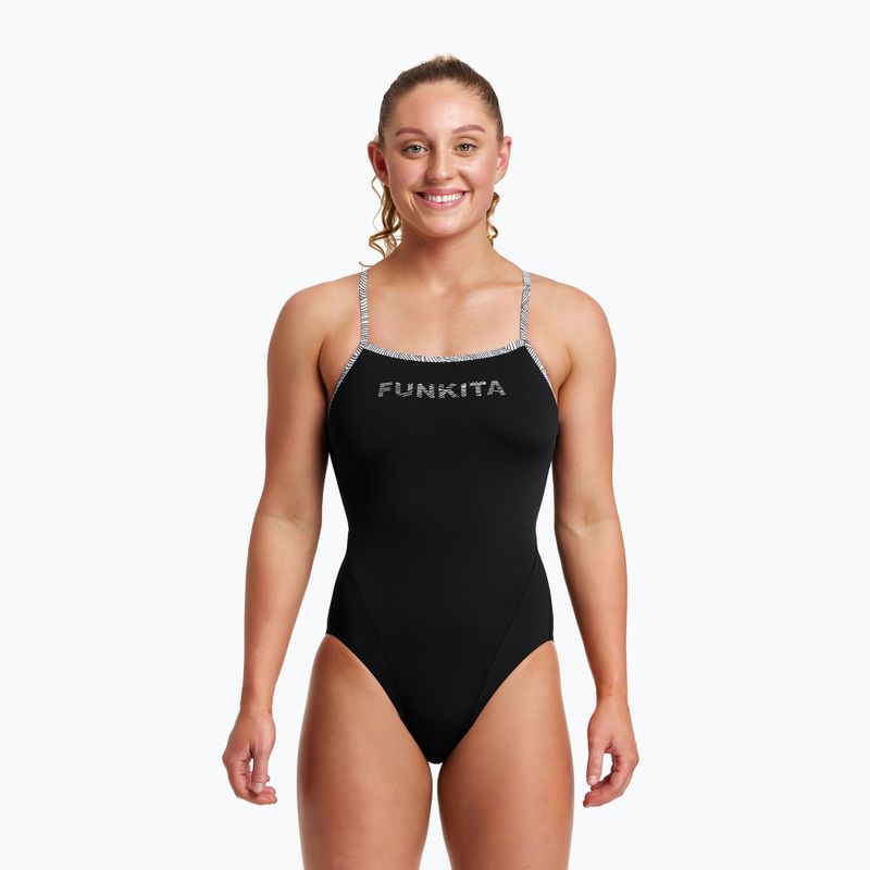 Moterų Funkita Vieno dirželio vienos dalies maudymosi kostiumėlis Black FS15L71455 4