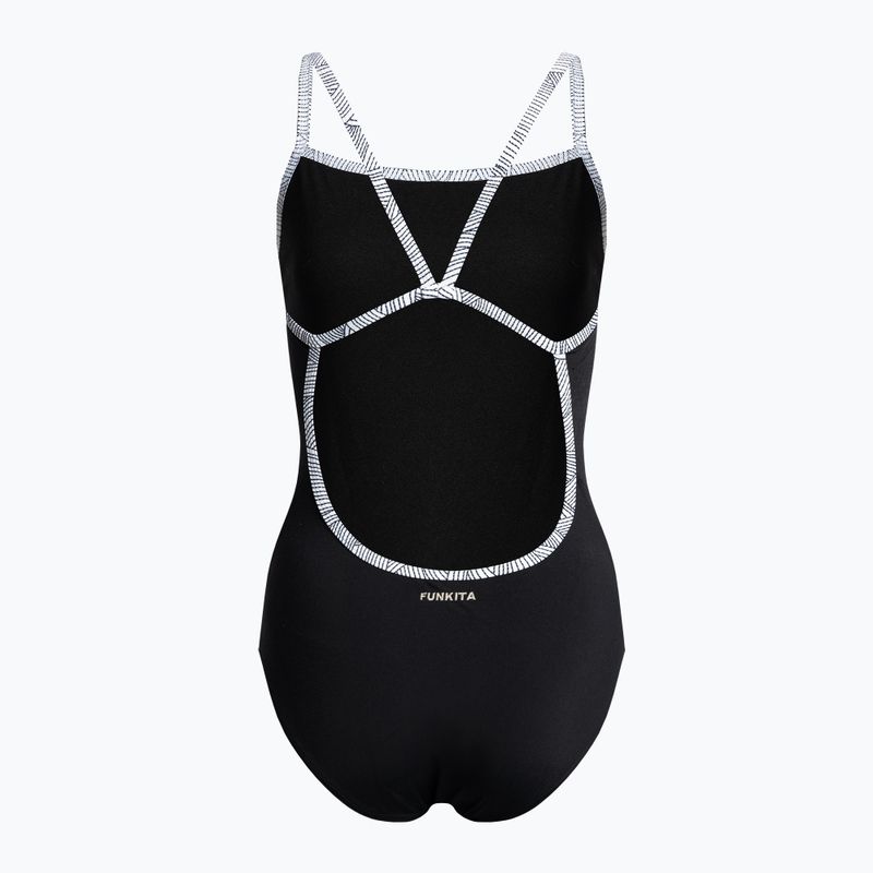 Moterų Funkita Vieno dirželio vienos dalies maudymosi kostiumėlis Black FS15L71455 2