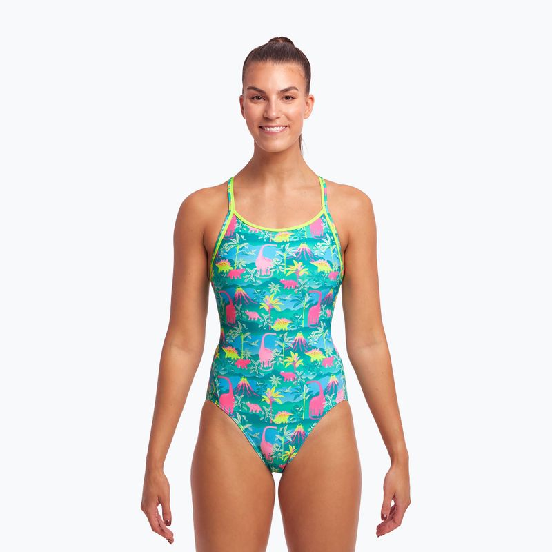 Funkita Diamond Back One Piece Moteriškas maudymosi kostiumėlis Green FS11L7153408 2