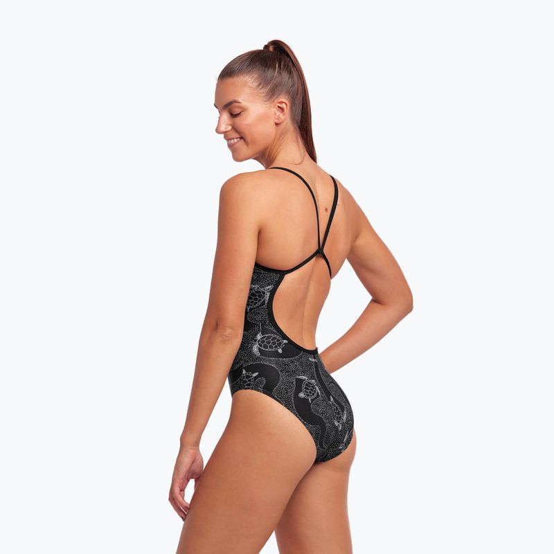 Moterų Funkita Vienos juostelės vienspalvis maudymosi kostiumėlis Black FS15L7155416 4