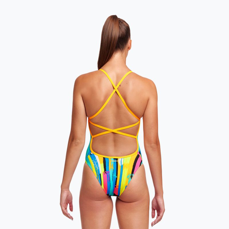 Funkita moteriškas vientisas maudymosi kostiumėlis su dirželiais, vienspalvis FS38L7148116 4