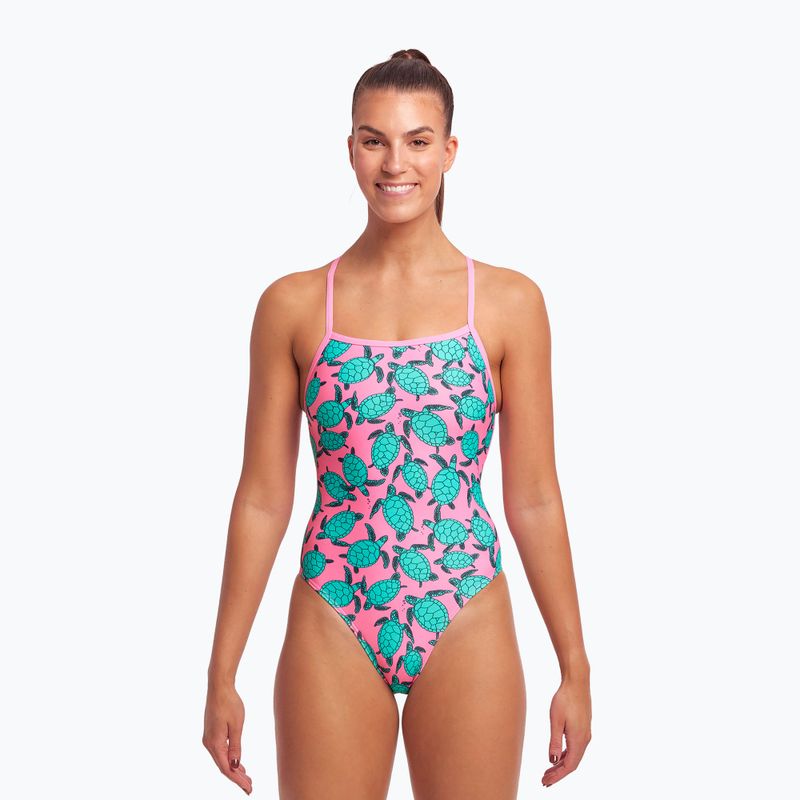 Funkita moteriškas vientisas maudymosi kostiumėlis Strapped In One Piece pink FS38L7156516 2