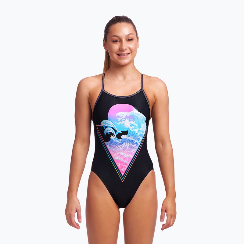 Funkita Vieno dirželio vientisas vaikiškas maudymosi kostiumėlis juodas FS16G7155814 2