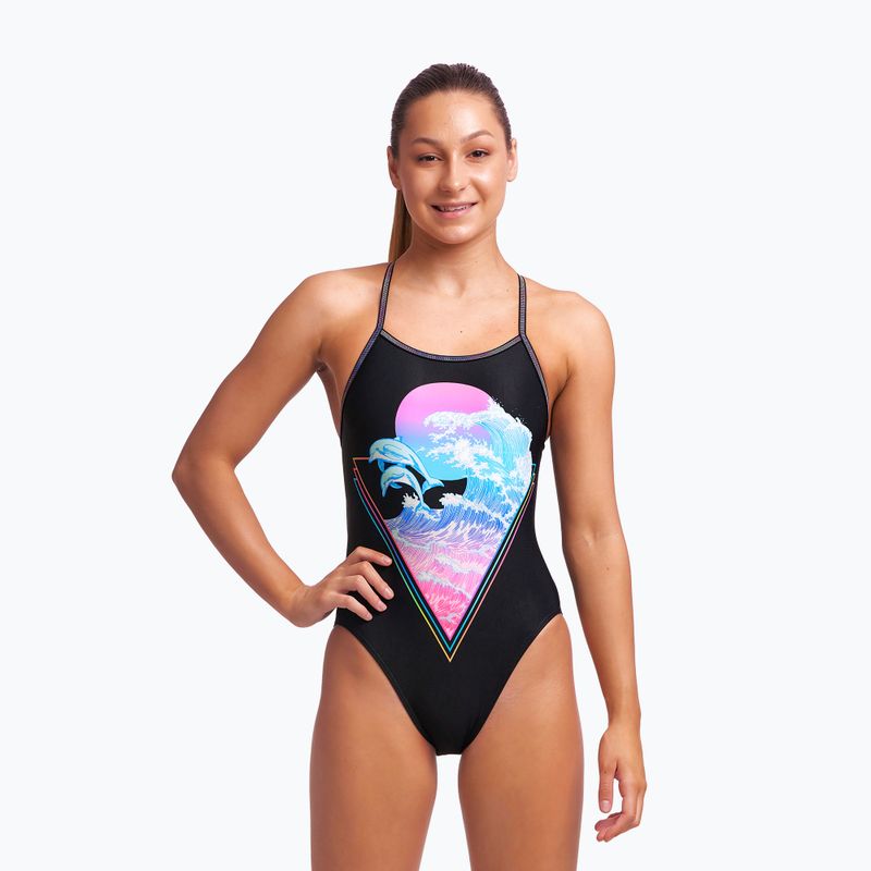 Funkita Vieno dirželio vientisas vaikiškas maudymosi kostiumėlis juodas FS16G7155814 3
