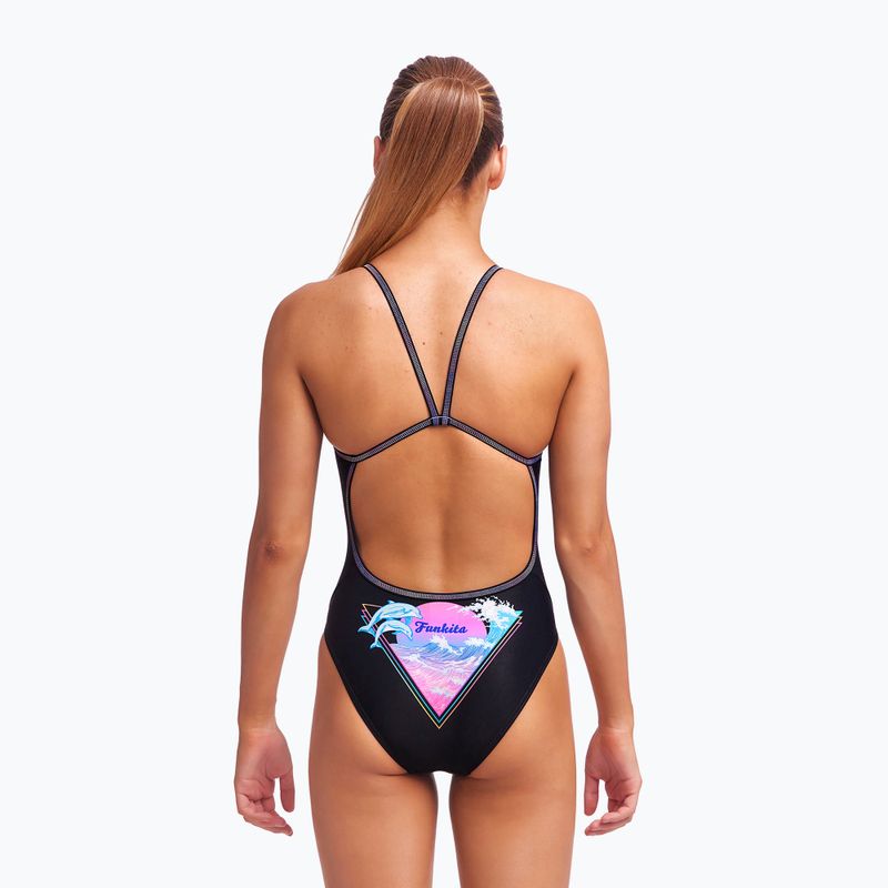 Funkita Vieno dirželio vientisas vaikiškas maudymosi kostiumėlis juodas FS16G7155814 4