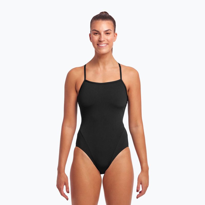 Moteriškas vientisas plaukimo kostiumėlis Funkita Single Strap One Piece still black 2