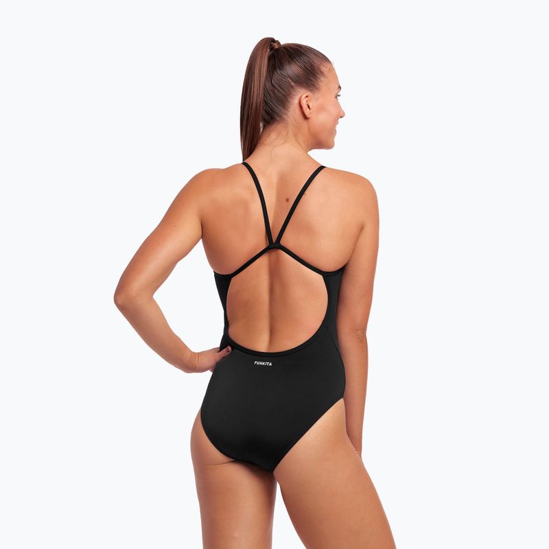 Moteriškas vientisas plaukimo kostiumėlis Funkita Single Strap One Piece still black 4