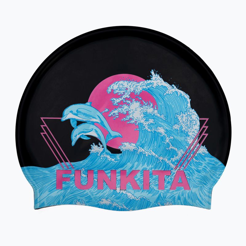 Funkita Silikoninė plaukimo kepurė juoda kepurė FS997155800