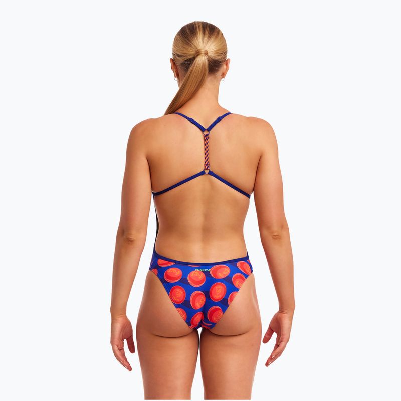 Funkita Twisted One Piece moteriškas maudymosi kostiumėlis blizgūs kamuoliukai 4