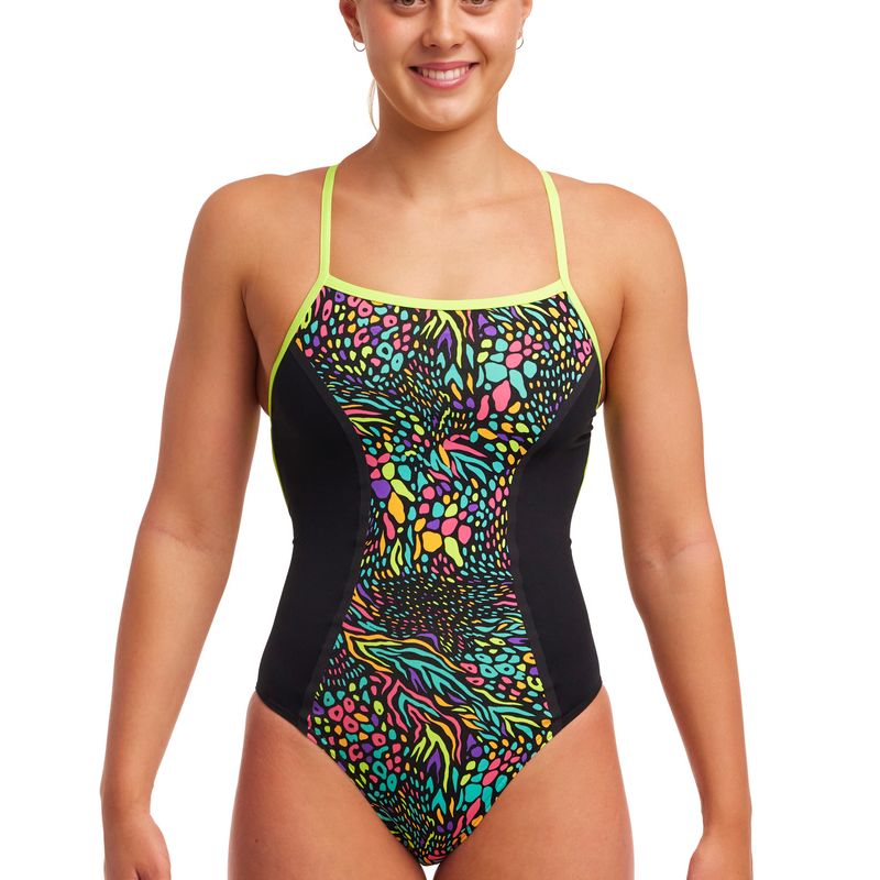 Funkita Bond Girl vientisas Spot Me maudymosi kostiumėlis moterims 3