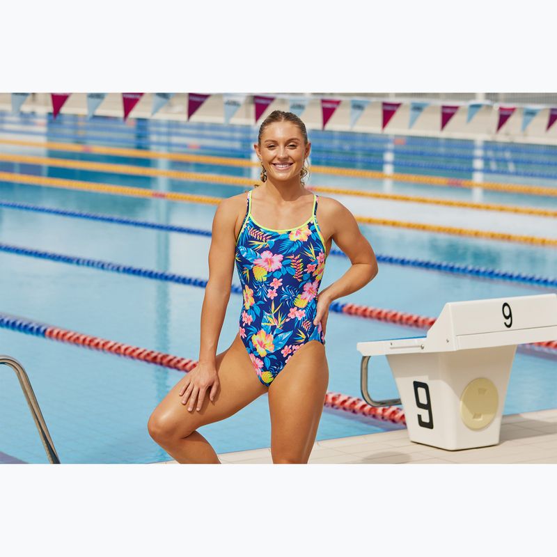 Moteriškas vientisas plaukimo kostiumėlis Funkita Diamond Back One Piece in bloom 5