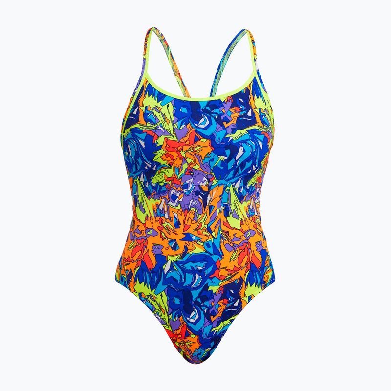 Moteriškas vientisas plaukimo kostiumėlis Funkita Diamond Back One Piece mixed mess