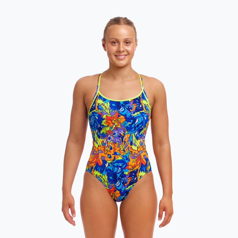 Moteriškas vientisas plaukimo kostiumėlis Funkita Diamond Back One Piece mixed mess 2